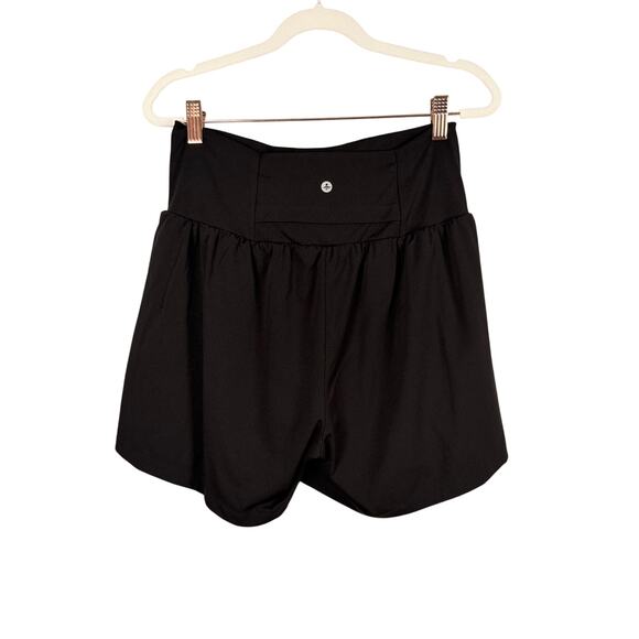 Halara Shorts Women Large Long Black Built in Liner Yoga High Rise 4.5" Inseam - Picture 3 of 8